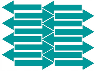 Naklejka strzałki 20x7 cm 16 sztuk naklejki turkusowy połysk