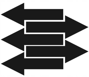 Naklejka strzałki 40x15 cm 5 sztuk naklejki czarny z połyskiem