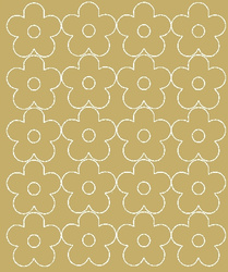 Naklejka na ścianę kwiaty naklejki kwiatki 20 sztuk złoty połysk