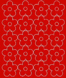 Naklejka na ścianę kwiaty naklejki kwiatki 20 szt czerwony połysk