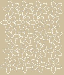 Naklejka na ścianę kwiaty naklejki kwiatki 20 sztuk beżowy połysk