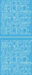 Naklejki litery samoprzylepne 3,5 cm jasnoniebieski matowy