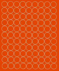Naklejka koła 4 cm naklejki kropki 99 szt. pomarańczowy połysk