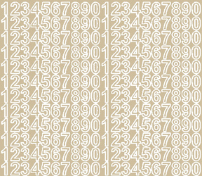 Naklejka cyfry samoprzylepne 1,5 cm naklejki beżowy z połyskiem