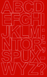 Naklejka litery samoprzylepne 12 cm naklejki czerwony połysk