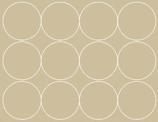 Naklejka koła 12 cm naklejki kółka kropki 12 szt beżowy matowy