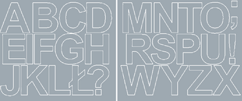 Naklejki litery samoprzylepne 6 cm srebrny matowy