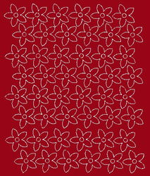 Naklejka na ścianę okno kwiaty 3 cm 48 szt ciemno czerwony matowy