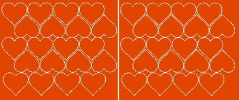 Naklejki serca walentynki 5 cm 40 szt pomarańczowy połysk