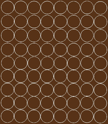 Naklejka koła 5 cm naklejki kółka kropki 72 szt brązowy połysk