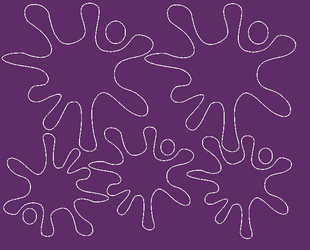 Naklejka maskująca naklejki kleksy fioletowy z połyskiem