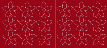 Naklejka na ścianę kwiaty naklejki 18 szt. ciemno czerwony połysk