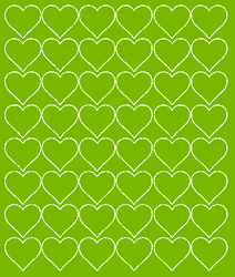 Naklejki serca walentynki 3 cm naklejka 48 sztuk  limonkowy zielony matowy