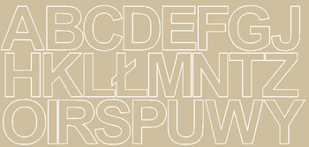 Naklejka litery samoprzylepne 7 cm naklejki beżowy z połyskiem