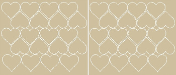 Naklejki serca walentynki 5 cm naklejka  40 sztuk beżowy matowy