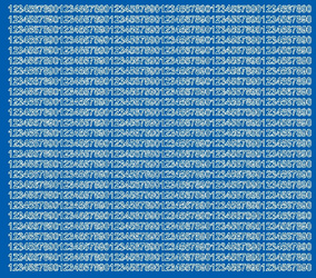 Naklejka cyfry samoprzylepne 5 mm naklejki niebieski matowy