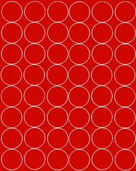 Naklejka koła 6 cm naklejki kółka kropki 48 sztuk czerwony połysk