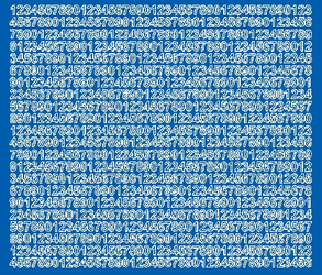 Naklejka cyfry samoprzylepne 7 mm naklejki niebieski matowy