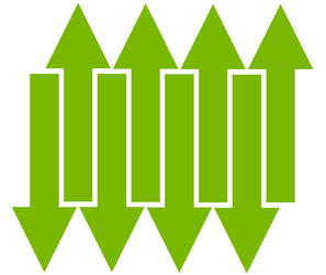 Naklejki strzałki, strzałka 30x10 cm 8 szt. limonkowy zielony matowy