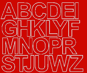 Naklejka litery samoprzylepne 4,5 cm naklejki czerwony matowy