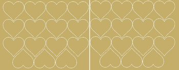 Naklejki serca walentynki 6 cm naklejka 30 sztuk złoty matowy