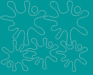 Naklejka maskująca naklejki kleksy turkusowy matowy