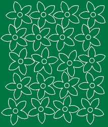 Naklejka na ścianę okno kwiaty kwiatki 20 szt. zielony połysk