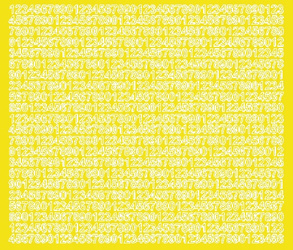 Naklejka cyfry samoprzylepne 7 mm naklejki żółty matowy