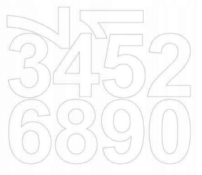 Naklejka cyfry samoprzylepne 8 cm naklejki białe matowe