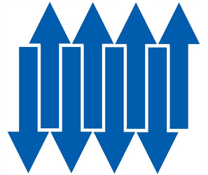 Naklejka strzałki 30x10 cm 8 sztuk naklejki niebieski połysk