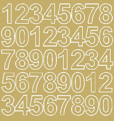 Naklejka cyfry samoprzylepne 3,5 cm naklejki złoty matowy