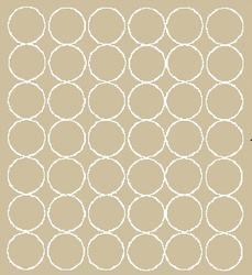 Naklejka koła 3 cm naklejki kółka kropki 42 sztuki beżowy matowy