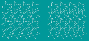 Naklejki gwiazdki 6 cm gwiazdy samoprzylepne 32 szt. turkusowy z połyskiem