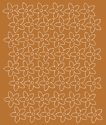 Naklejki na ścianę kwiatki 48 szt. miedziany z połyskiem