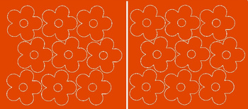 Naklejka na ścianę kwiaty naklejki kwiatki 18szt pomarańczowy mat