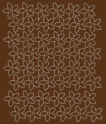 Naklejka na ścianę okno kwiaty 3 cm naklejki kwiatki 48 szt. brązowy matowy