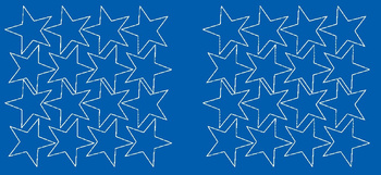 Naklejki gwiazdki 6 cm gwiazdy samoprzylepne 32 szt. niebieski z połyskiem