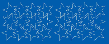 Naklejki gwiazdki 7 cm gwiazdy samoprzylepne 24 szt. niebieski z połyskiem