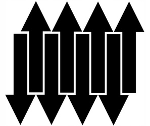 Naklejka strzałki 30x10 cm 8 sztuk naklejki czarny matowy