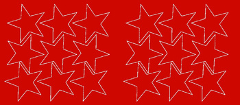 Naklejki gwiazdki 8 cm gwiazdy samoprzylepne 18 szt. czerwony matowy