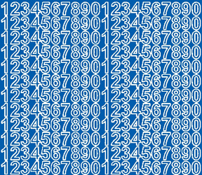 Naklejka cyfry samoprzylepne 1,5 cm naklejki niebieski połysk