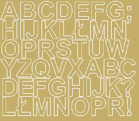 Naklejka litery samoprzylepne 3 cm naklejki złoty matowy