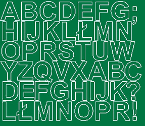 Naklejka litery samoprzylepne 3 cm naklejki zielony matowy