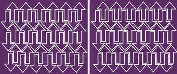 Naklejka strzałki 5x3cm 72 sztuki naklejki fioletowy z połyskiem