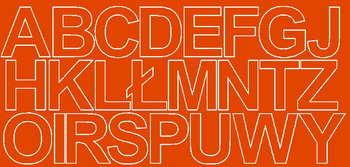 Naklejka litery samoprzylepne 7 cm naklejki pomarańczowy matowy