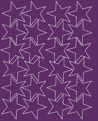 Naklejki gwiazdki 12 cm gwiazdy samoprzylepne 24 szt. fioletowy z połyskiem