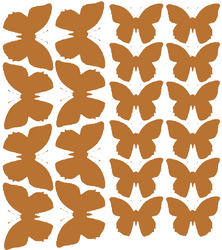 Naklejki na ścianę motyle 20 szt. miedziany z połyskiem