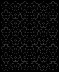 Naklejka na ścianę kwiaty 3 cm kwiatki 48 sztuk czarny matowy