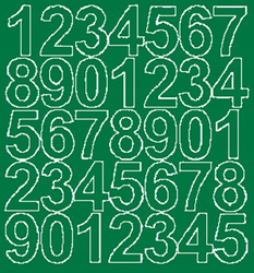 Naklejka cyfry samoprzylepne 4 cm naklejki zielony matowy