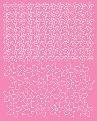 Naklejka na rower kask kwiaty naklejki kwiatki 120 sztuk różowy matowy.